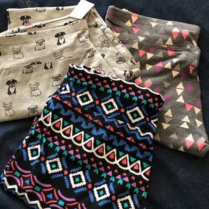 Thee pairs Justice Leggings